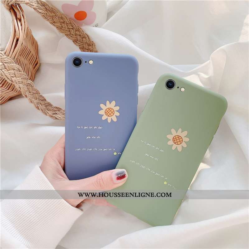 Coque iPhone 6/6s Plus Délavé En Daim Silicone Étui Incassable Protection Bleu Téléphone Portable