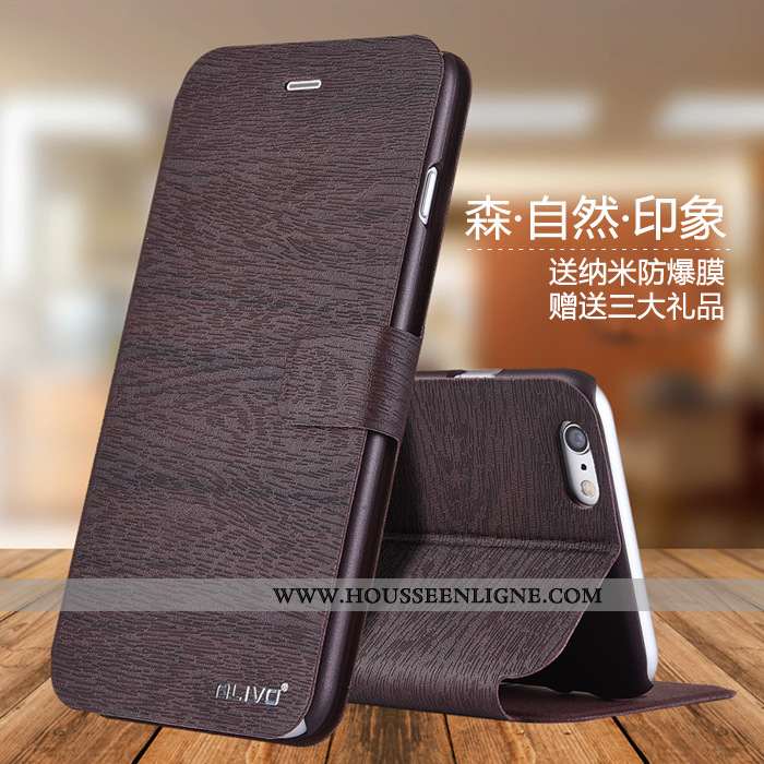 Coque iPhone 6/6s Plus Délavé En Daim Tendance Étui Protection Incassable Tout Compris Rose