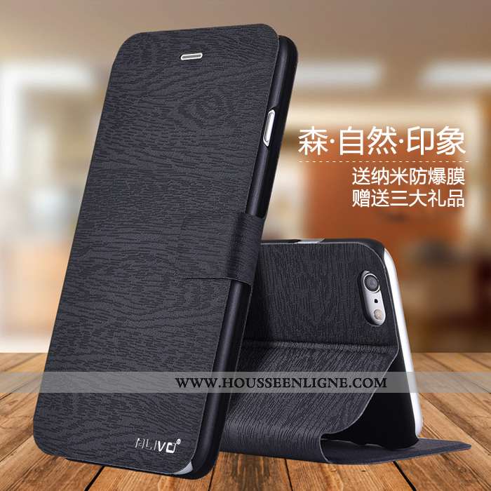 Coque iPhone 6/6s Plus Délavé En Daim Tendance Étui Protection Incassable Tout Compris Rose