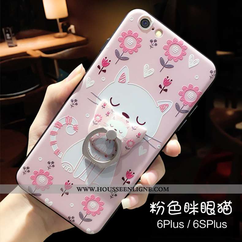 Coque iPhone 6/6s Plus Fluide Doux Protection Support Étui Petit Charmant Bleu