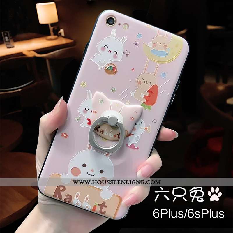 Coque iPhone 6/6s Plus Fluide Doux Protection Support Étui Petit Charmant Bleu