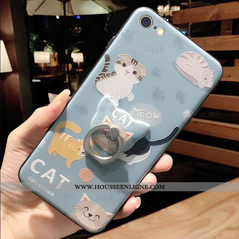 Coque iPhone 6/6s Plus Fluide Doux Protection Support Étui Petit Charmant Bleu