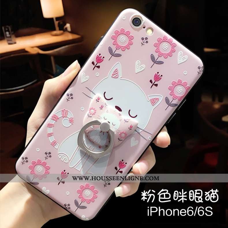 Coque iPhone 6/6s Plus Fluide Doux Protection Support Étui Petit Charmant Bleu