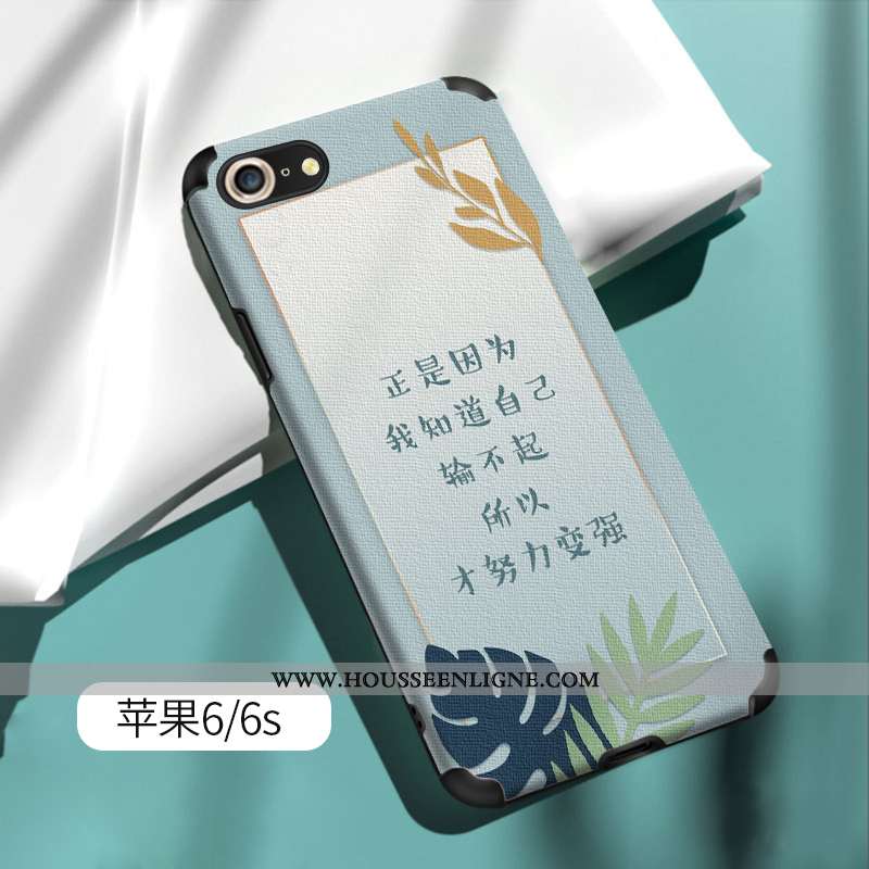 Coque iPhone 6/6s Plus Personnalité Tendance Téléphone Portable Vert Tout Compris Étui Silicone Vert