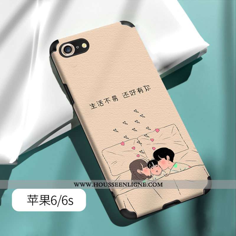Coque iPhone 6/6s Plus Personnalité Tendance Téléphone Portable Vert Tout Compris Étui Silicone Vert