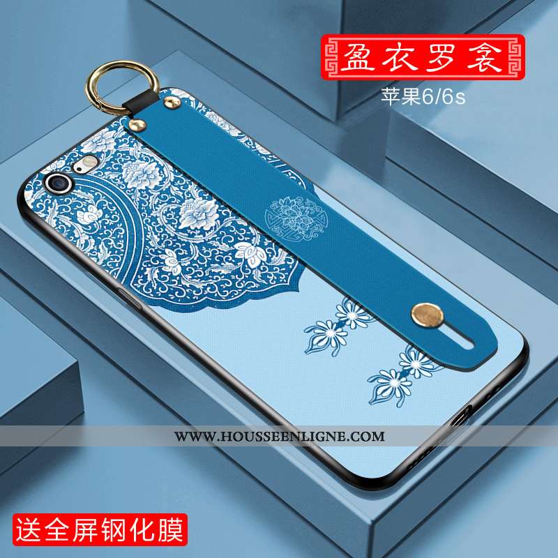 Coque iPhone 6/6s Plus Silicone Vert Étui Vent Style Chinois Téléphone Portable Verte