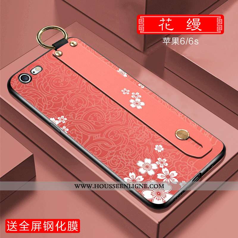 Coque iPhone 6/6s Plus Silicone Vert Étui Vent Style Chinois Téléphone Portable Verte