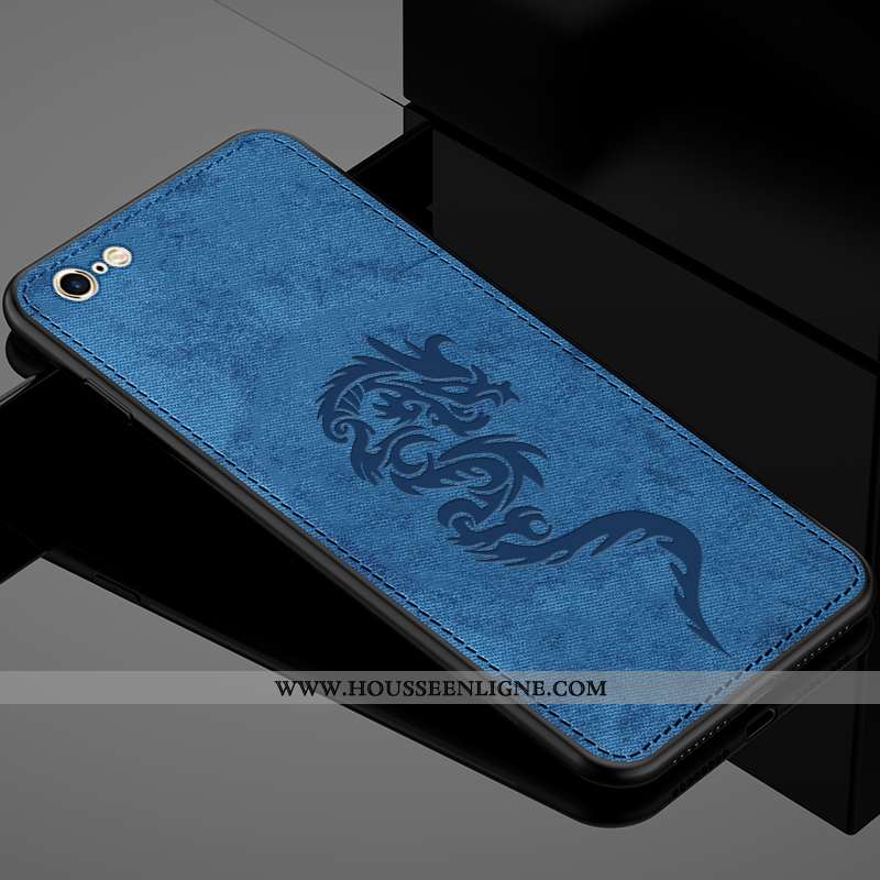 Coque iPhone 6/6s Protection Délavé En Daim Créatif Tissu Rouge Refroidissement Légère