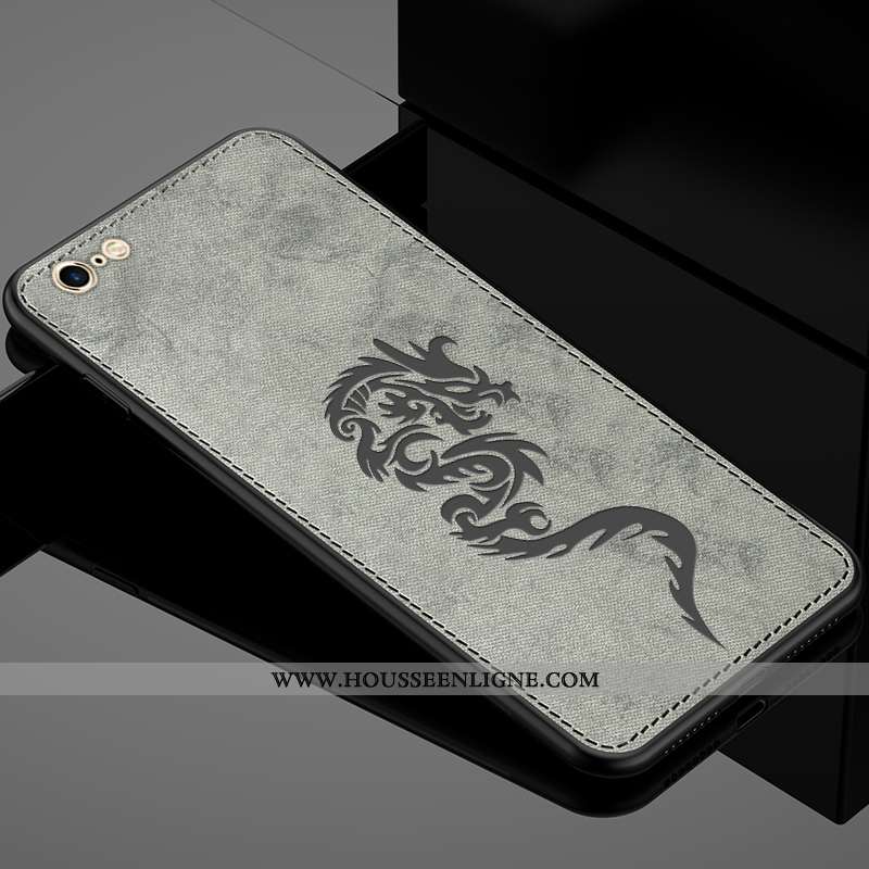Coque iPhone 6/6s Protection Délavé En Daim Créatif Tissu Rouge Refroidissement Légère