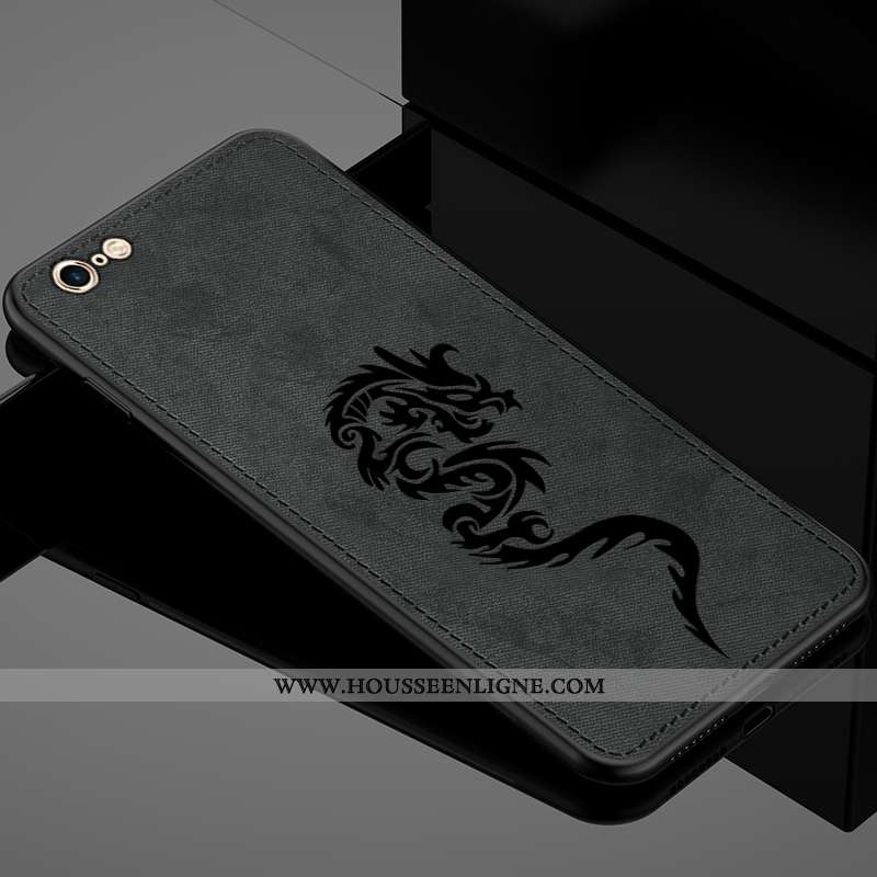 Coque iPhone 6/6s Protection Délavé En Daim Créatif Tissu Rouge Refroidissement Légère