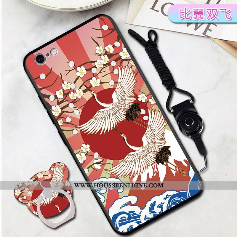 Coque iPhone 6/6s Silicone Personnalité Téléphone Portable Fluide Doux Tout Compris Rouge