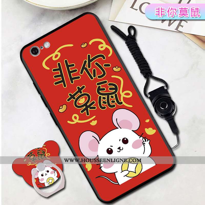 Coque iPhone 6/6s Silicone Personnalité Téléphone Portable Fluide Doux Tout Compris Rouge