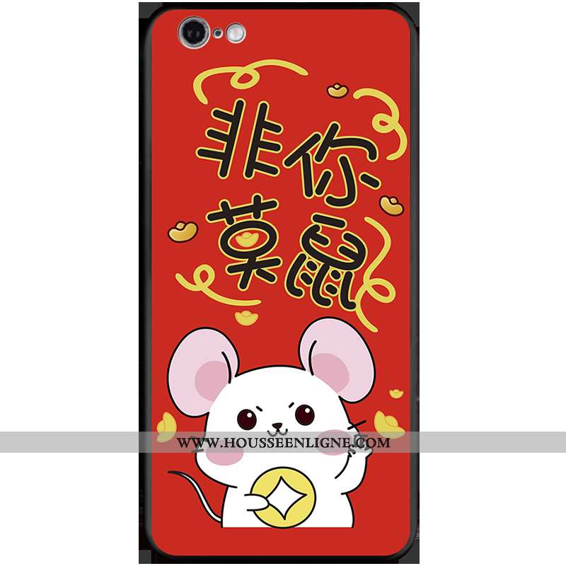 Coque iPhone 6/6s Silicone Personnalité Téléphone Portable Fluide Doux Tout Compris Rouge