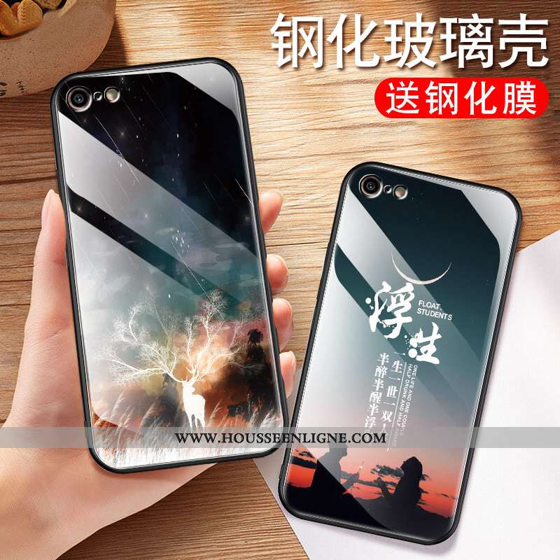 Coque iPhone 6/6s Tendance Fluide Doux Tout Compris Créatif Mode Personnalité Verre Noir