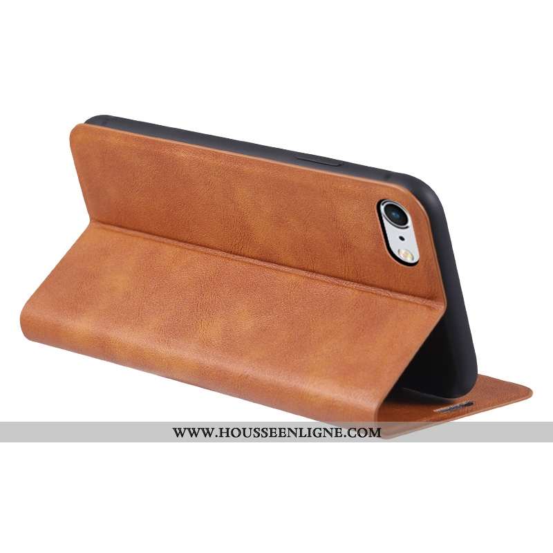 Coque iPhone 6/6s Vintage Cuir Rouge Housse Protection Personnalité Téléphone Portable