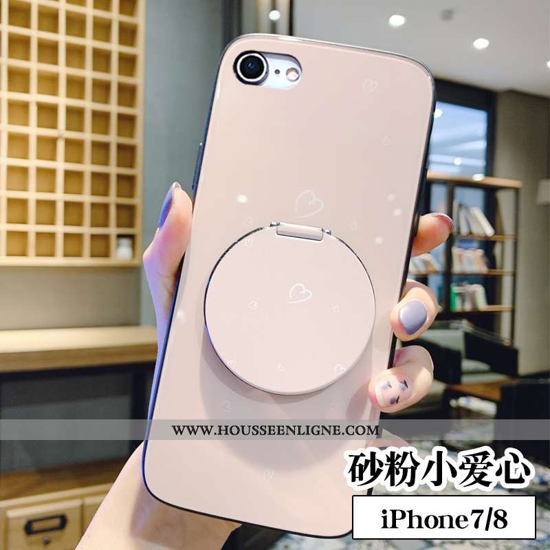Coque iPhone 7 Créatif Tendance Frais Téléphone Portable Tout Compris Support Maquillage Verte