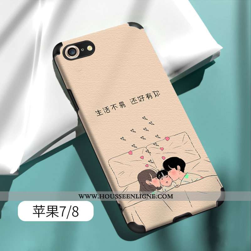 Coque iPhone 7 Fluide Doux Silicone Tendance Étui Vert Tout Compris Verte