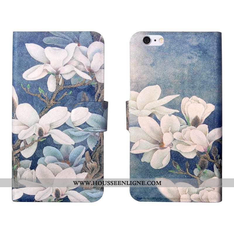Coque iPhone 7 Fluide Doux Silicone Téléphone Portable Protection Cuir Housse Net Rouge Bleu