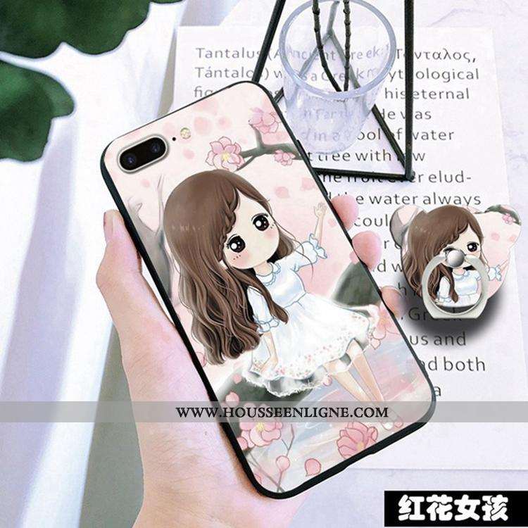 Coque iPhone 7 Plus Charmant Fluide Doux Téléphone Portable Étui Rouge Ornements Suspendus