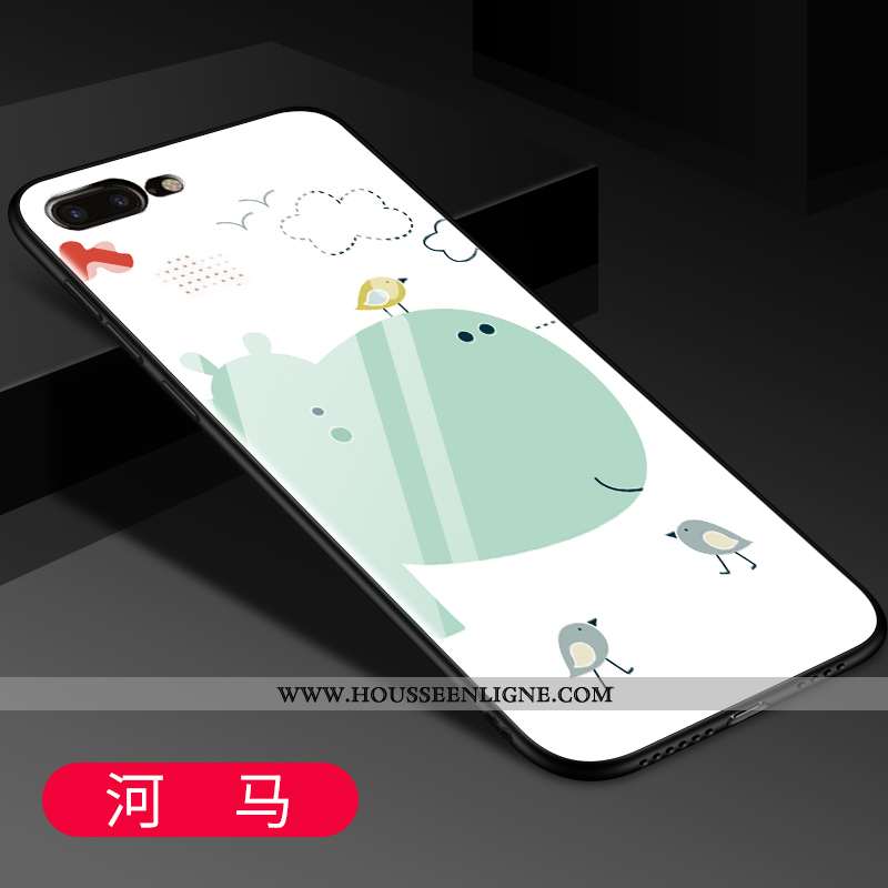 Coque iPhone 7 Plus Dessin Animé Charmant Téléphone Portable Verre Personnalité Incassable Miroir No