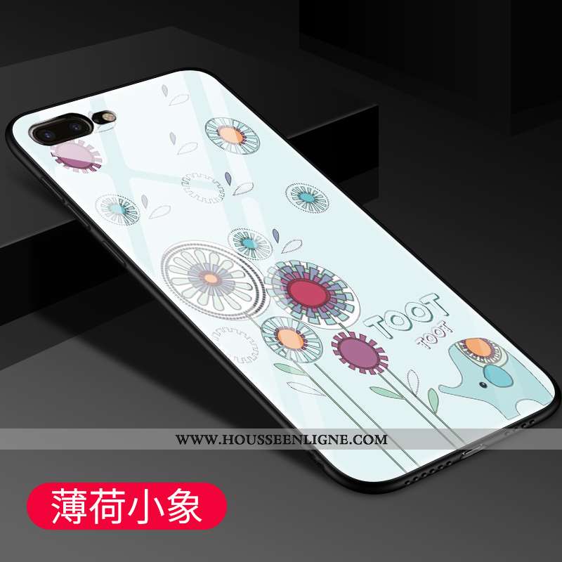 Coque iPhone 7 Plus Dessin Animé Charmant Téléphone Portable Verre Personnalité Incassable Miroir No