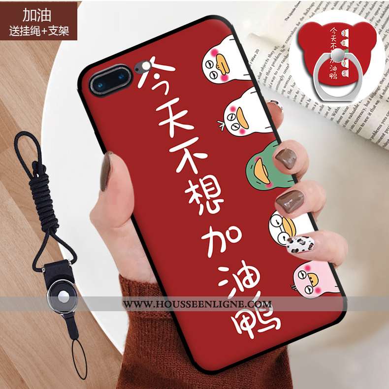 Coque iPhone 7 Plus Dessin Animé Fluide Doux Incassable Étui Téléphone Portable Bleu