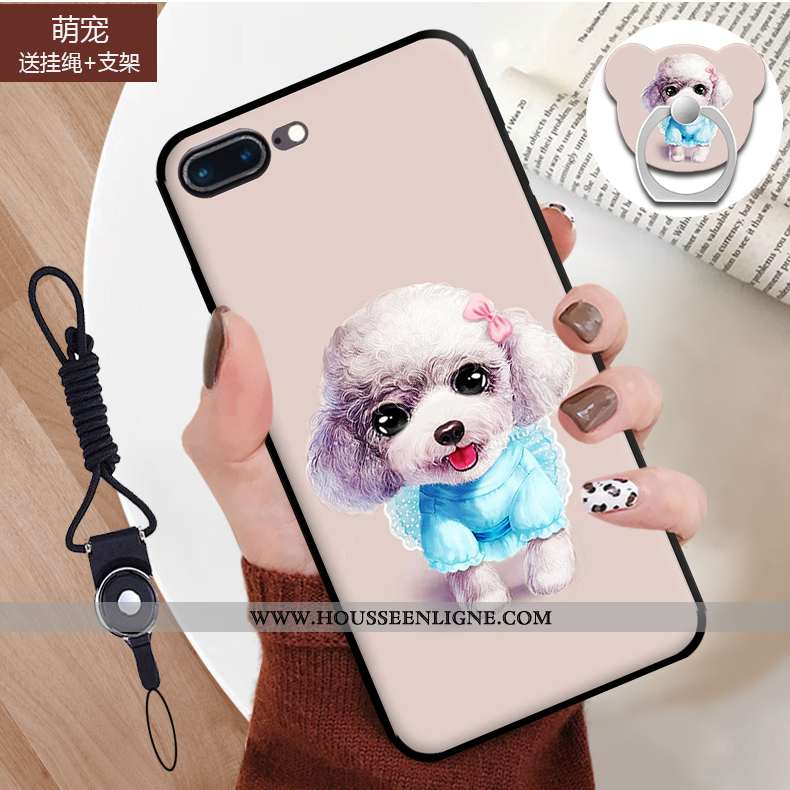Coque iPhone 7 Plus Dessin Animé Fluide Doux Incassable Étui Téléphone Portable Bleu