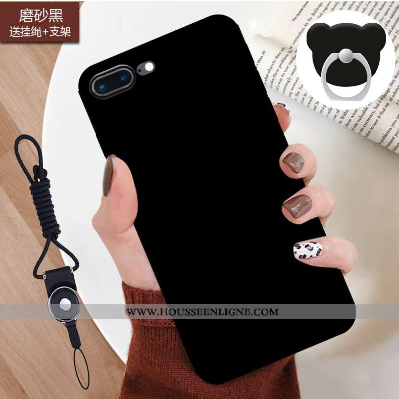 Coque iPhone 7 Plus Dessin Animé Fluide Doux Incassable Étui Téléphone Portable Bleu