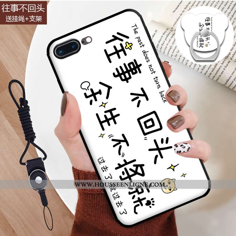 Coque iPhone 7 Plus Dessin Animé Fluide Doux Incassable Étui Téléphone Portable Bleu