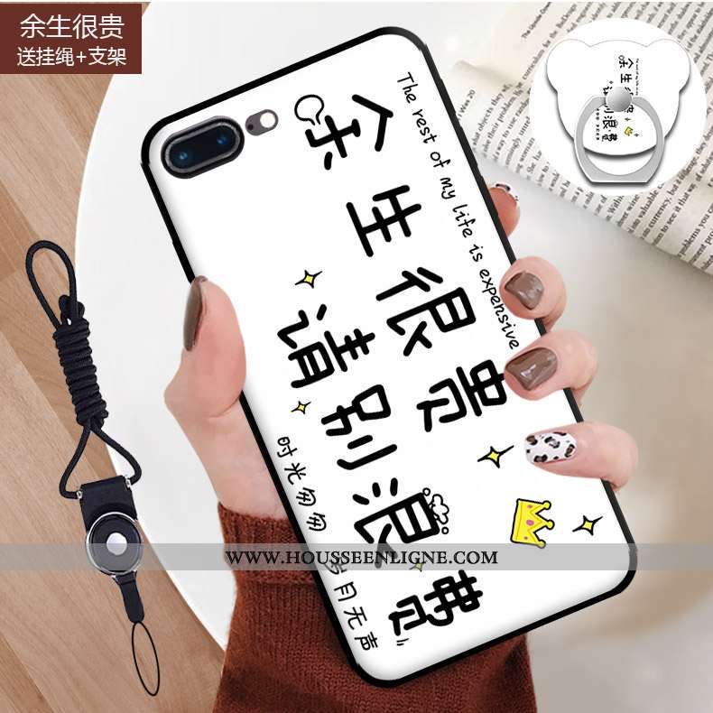 Coque iPhone 7 Plus Dessin Animé Fluide Doux Incassable Étui Téléphone Portable Bleu