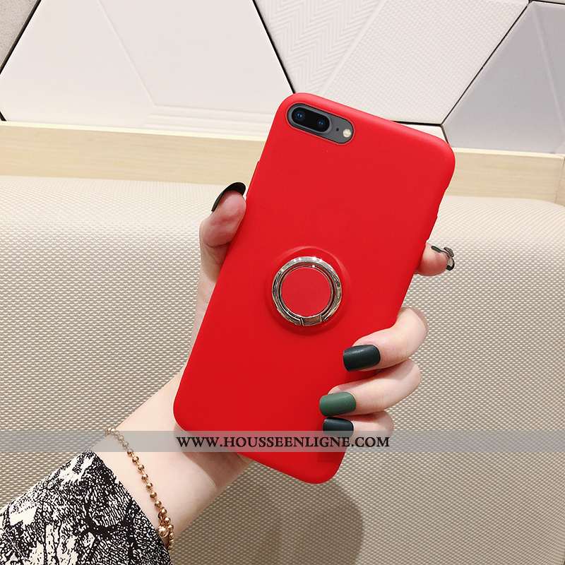 Coque iPhone 7 Plus Fluide Doux Couleur Unie Téléphone Portable Incassable Vert Tempérer Verte