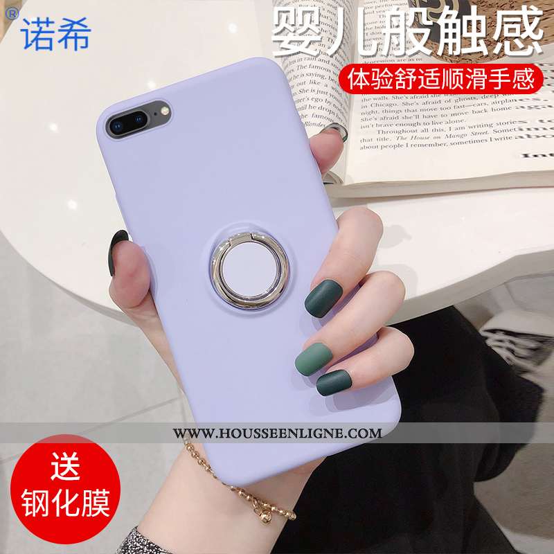 Coque iPhone 7 Plus Fluide Doux Couleur Unie Téléphone Portable Incassable Vert Tempérer Verte
