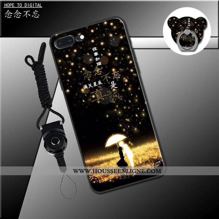 Coque iPhone 7 Plus Ornements Suspendus Charmant Fluide Doux Étui Vert Téléphone Portable Verte