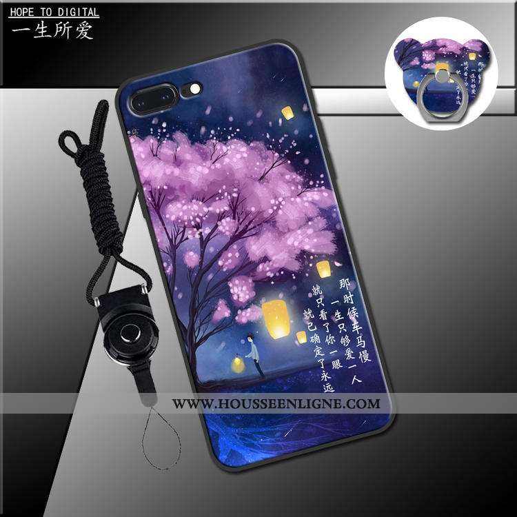 Coque iPhone 7 Plus Ornements Suspendus Charmant Fluide Doux Étui Vert Téléphone Portable Verte