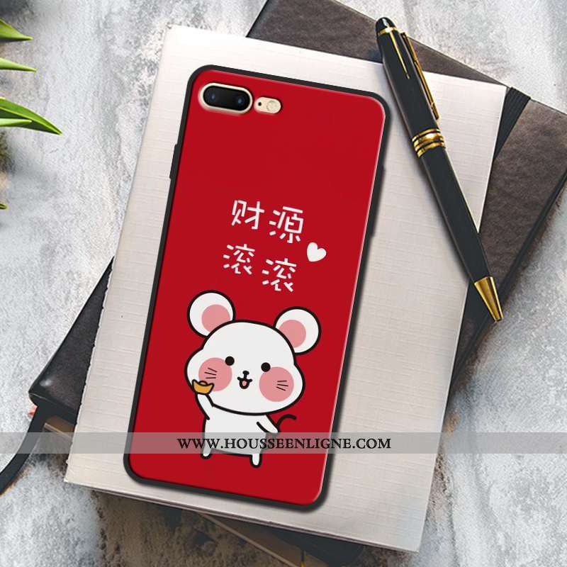 Coque iPhone 7 Plus Protection Mode Peinture Rouge Téléphone Portable Étui