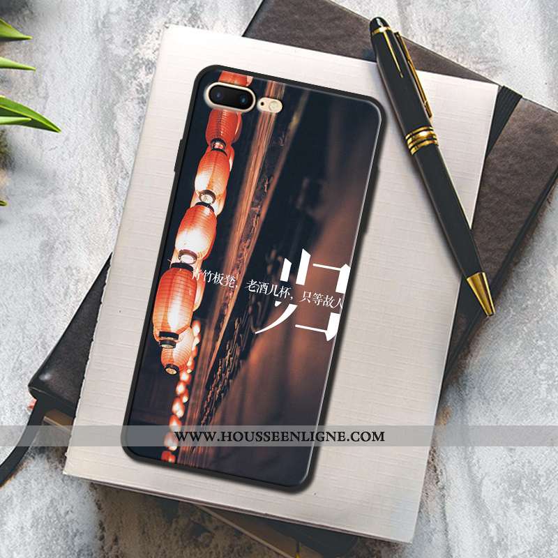Coque iPhone 7 Plus Protection Mode Peinture Rouge Téléphone Portable Étui