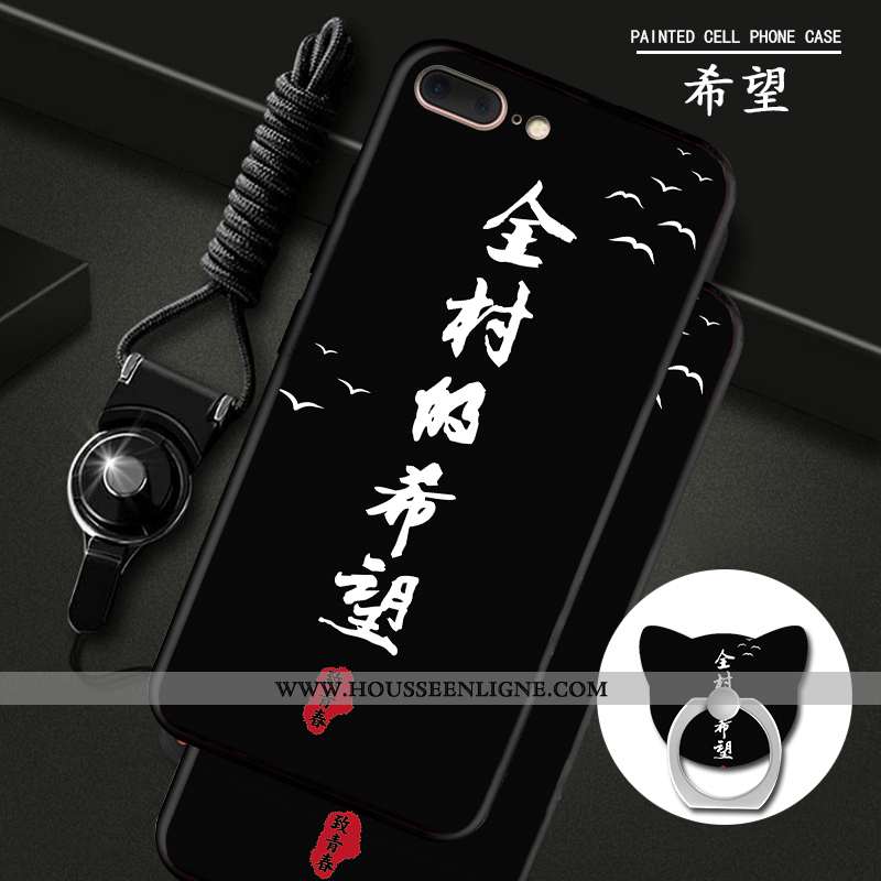 Coque iPhone 7 Plus Protection Ornements Suspendus Téléphone Portable Étui Bleu Anneau