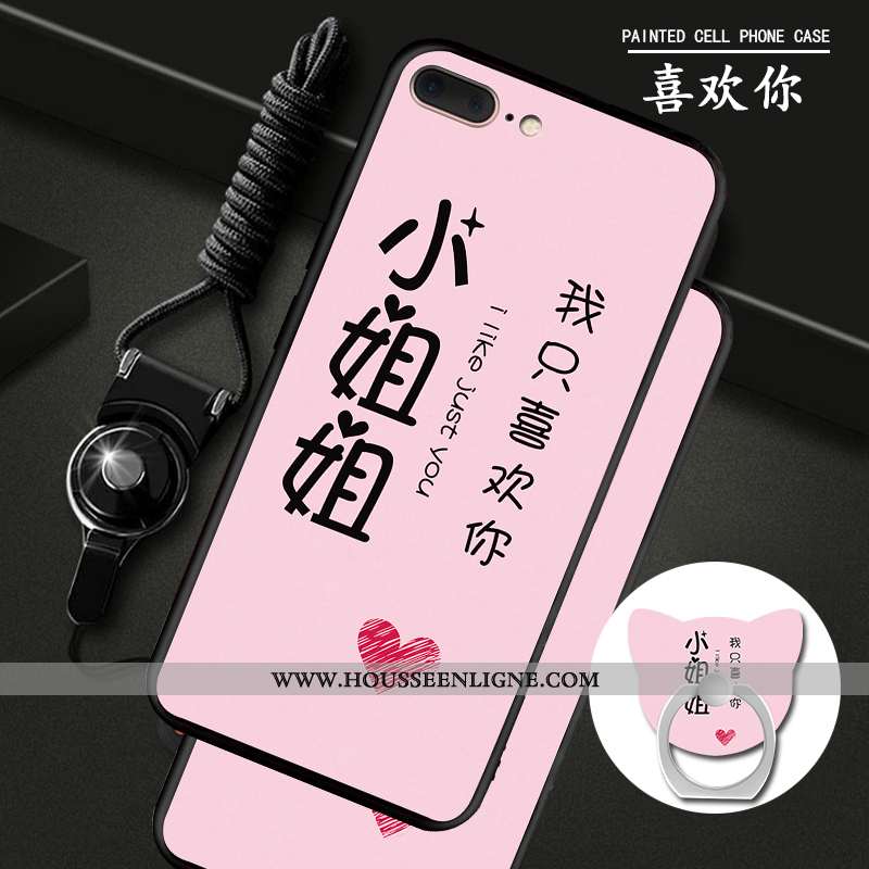 Coque iPhone 7 Plus Protection Ornements Suspendus Téléphone Portable Étui Bleu Anneau
