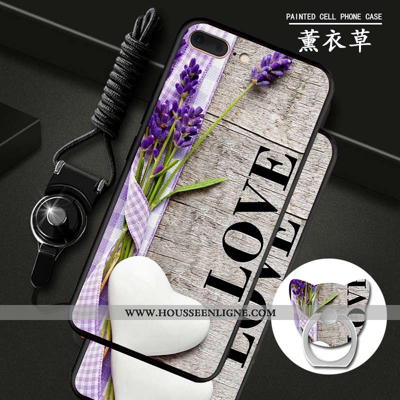 Coque iPhone 7 Plus Protection Ornements Suspendus Téléphone Portable Étui Bleu Anneau