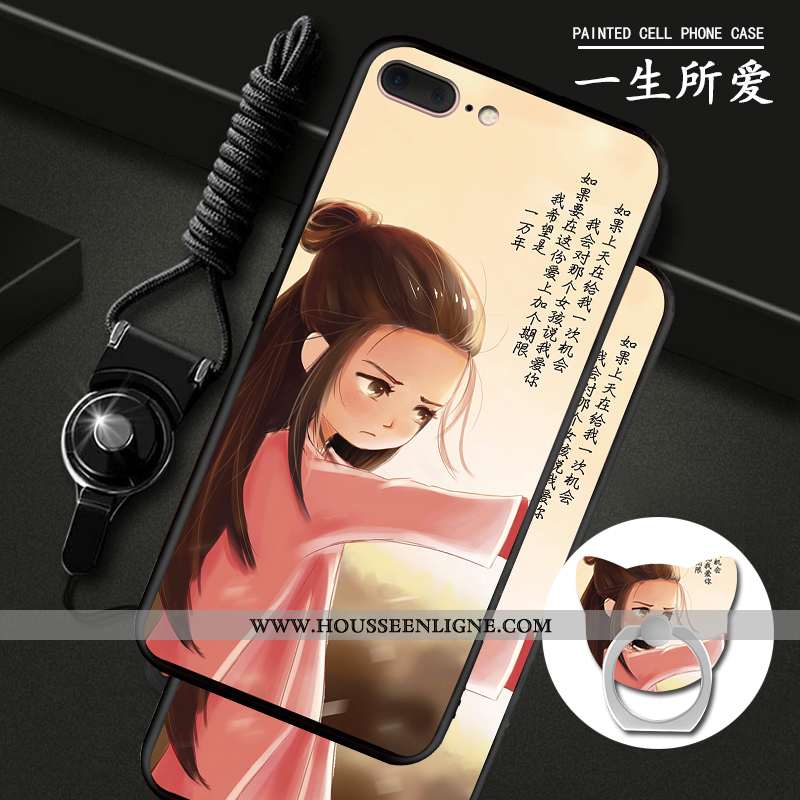 Coque iPhone 7 Plus Protection Ornements Suspendus Téléphone Portable Étui Bleu Anneau