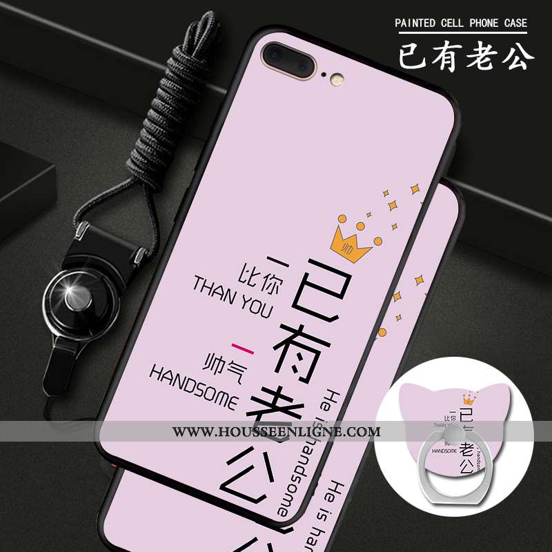 Coque iPhone 7 Plus Protection Ornements Suspendus Téléphone Portable Étui Bleu Anneau