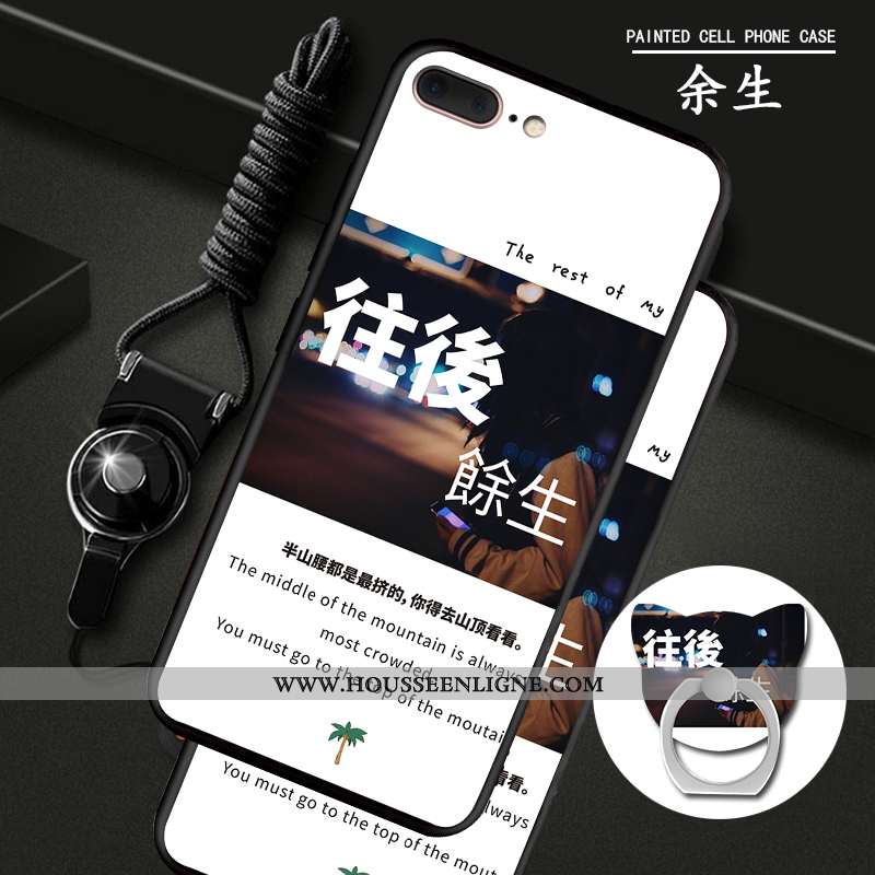 Coque iPhone 7 Plus Protection Ornements Suspendus Téléphone Portable Étui Bleu Anneau