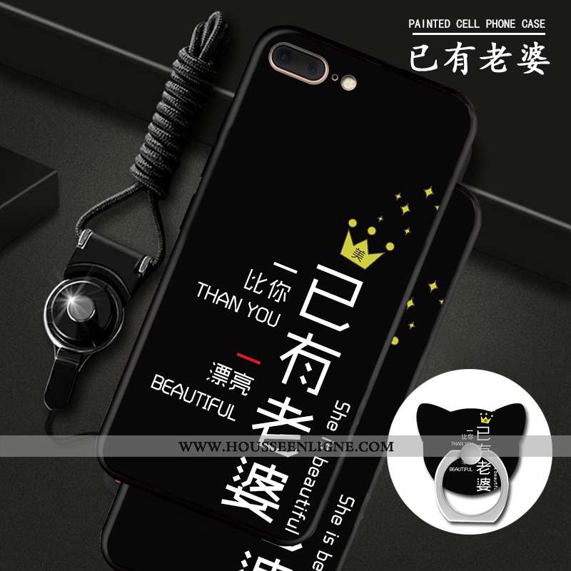Coque iPhone 7 Plus Protection Ornements Suspendus Téléphone Portable Étui Bleu Anneau