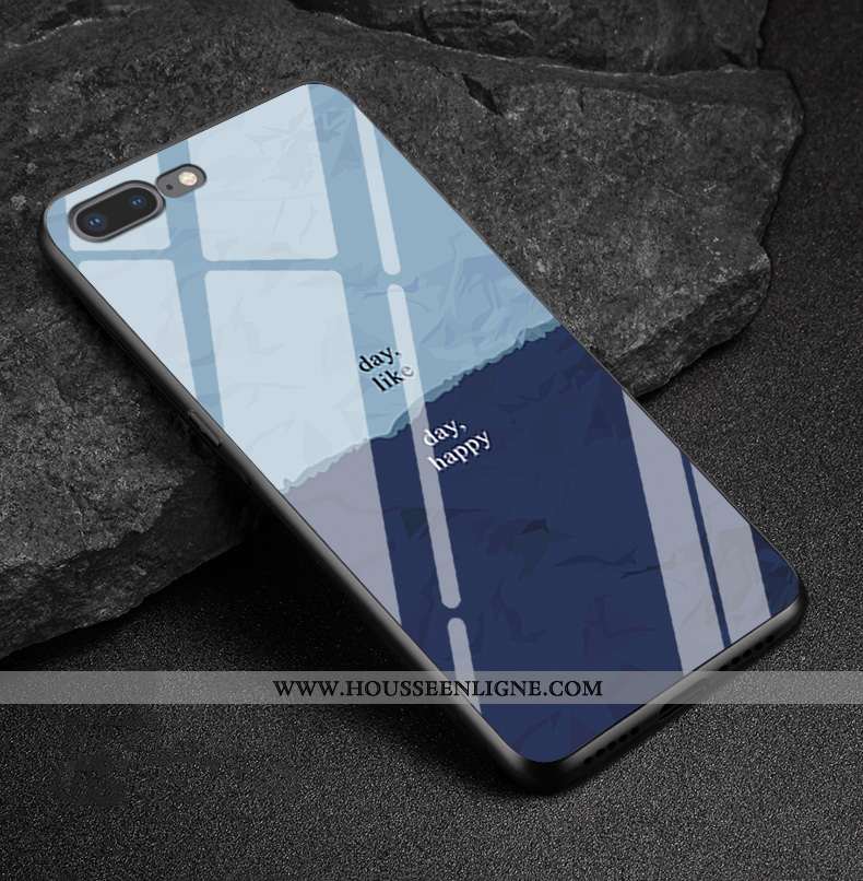 Coque iPhone 7 Plus Protection Verre Canard Losange Étui Téléphone Portable Coloré
