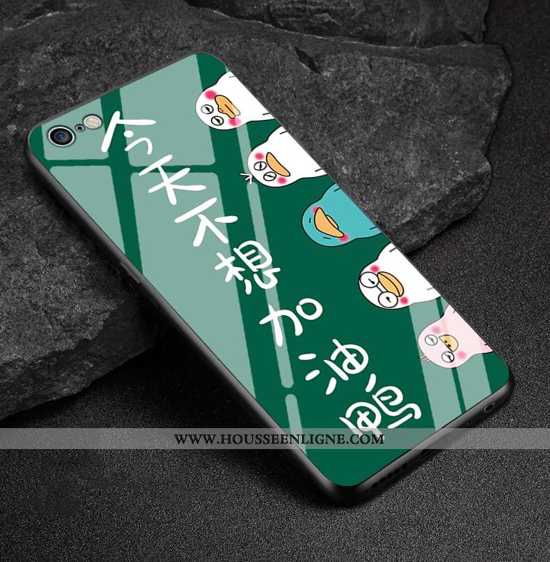 Coque iPhone 7 Plus Protection Verre Canard Losange Étui Téléphone Portable Coloré