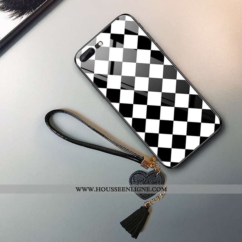 Coque iPhone 7 Plus Protection Verre Silicone Pu Étui Incassable Noir