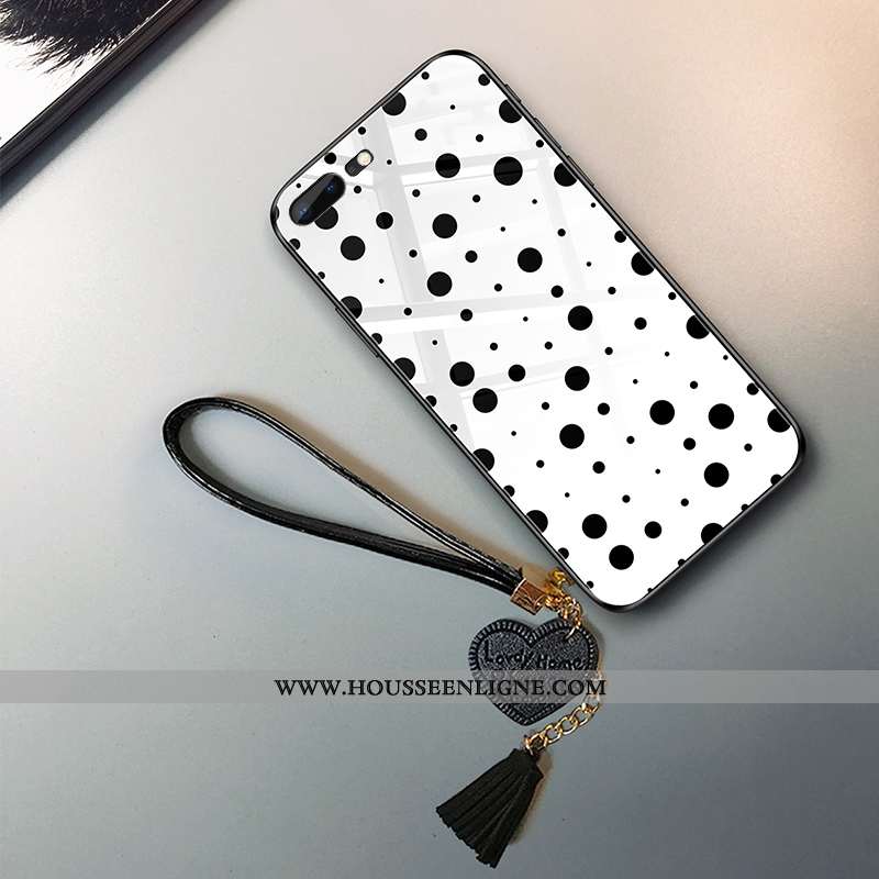 Coque iPhone 7 Plus Protection Verre Silicone Pu Étui Incassable Noir