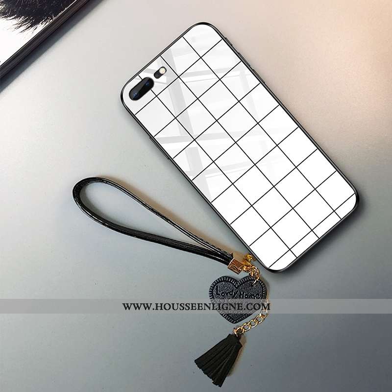 Coque iPhone 7 Plus Protection Verre Silicone Pu Étui Incassable Noir