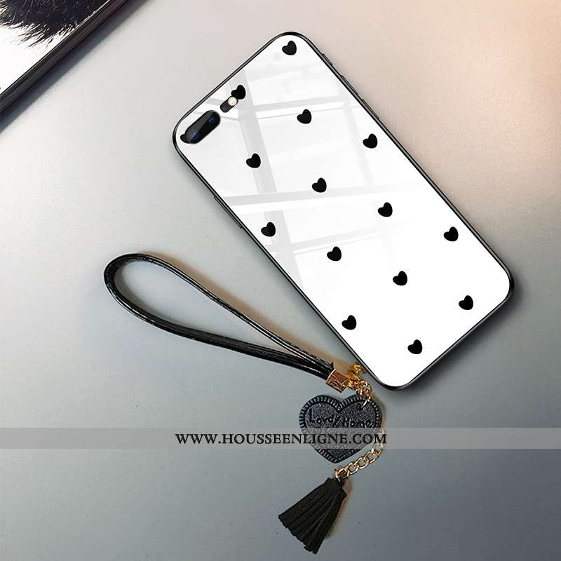 Coque iPhone 7 Plus Protection Verre Silicone Pu Étui Incassable Noir