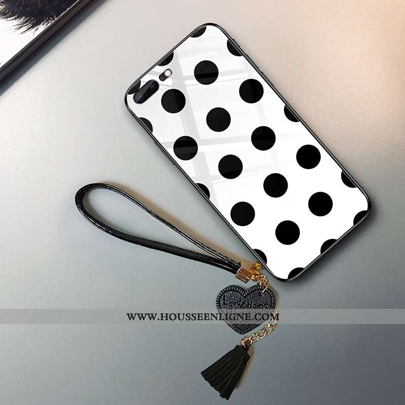 Coque iPhone 7 Plus Protection Verre Silicone Pu Étui Incassable Noir